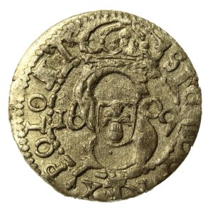 Zygmunt III Waza, Szeląg 1609, Ryga - data na awersie (614)