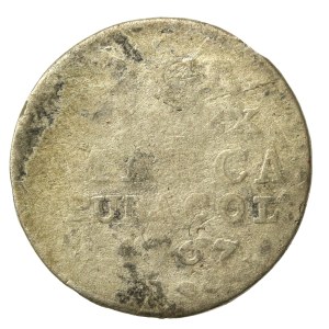 Stanislaw August Poniatowski, 2 Grosze (half gold), Warsaw 1767 FS (728)