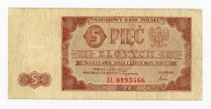 PRL, 5 Zloty 1948 AŁ (333)
