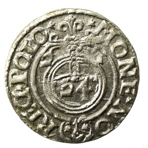 Sigismund III Vasa, Half-track 1621, Bydgoszcz - Saxon in oval shield - beautiful (757)