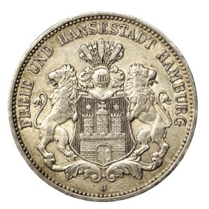 Germany, Hamburg, 3 marks 1911 (920)