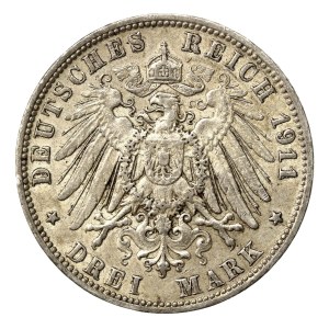Germany, Hamburg, 3 marks 1911 (920)