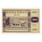 Brick for the Construction of the Central Party House - 1,000 zlotys 1948 (216)