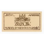 Brick, P.O.W. Struggle for Independence - Voucher for 2 crowns 1918 (350)