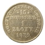 Russian Partition, 15 kopecks 1 zloty 1837 M-W, Warsaw (687)
