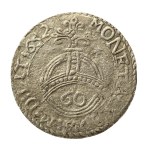 John II Casimir, Half-track 1652, Vilnius - 60 in apple. VERY RARE (698)