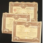 Warsaw, 4.5% loan of the City of Warsaw 1931, bond 66.50 zl. Set of 3 pcs. (1355)