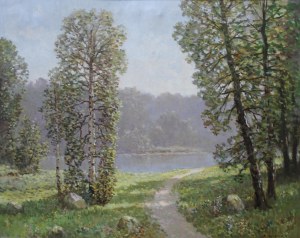 Konstanty Mackiewicz, Łagiewniki. Paesaggio estivo con stagno