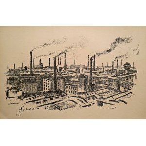 Antoni Suchanek, Panorama Łodzi - miasta kominów(z teki „Łódź 1948”)