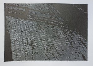 Slawomir Grabowy (1947-2024) ,,My 1 mound'',linocut, 2001