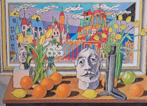 Czeslaw Tumielewicz, Still life, my and Gąsienica-Szostak's ebony sculptures, 2025
