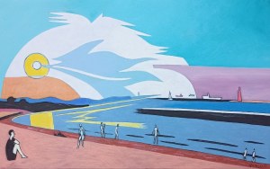 Czeslaw Tumielewicz (1942) Gdansk Bay III,acrylic on canvas