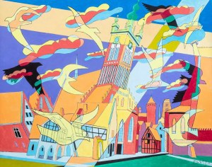 Czeslaw Tumielewicz (b.1942) Gdansk - St. Catherine Church, 2020.