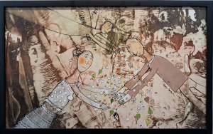 Tina Janusz, (b. 1955), Couple, own technique on paper