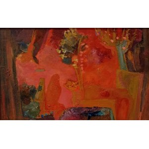 Elżbieta Tęgowska, (ur. 1943), Jeszcze spokój i cisza, olej na płycie