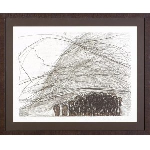 Magdalena Abakanowicz,(1930 Falenty pod Warszawą - 2017 Warszawa), Tłum u podnóża góry (z Teki Katarsis), 1985, 13/100