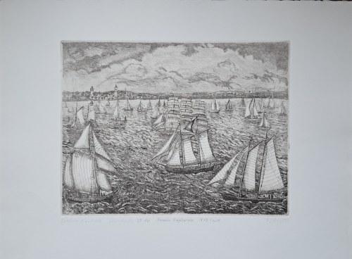Eleonora Jagaciak-Baryłko, Parada Żaglowców Sopot, akwaforta 35/60,