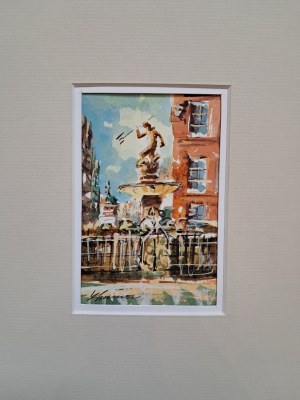 Krzysztof Suchomski, Neptune, watercolor on paper