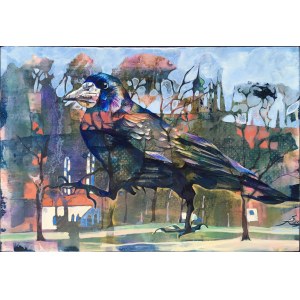 Rita Staszulonok, Gawron, tempera na desce