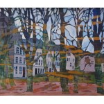 Rita Staszulonok, Kartka z kalendarza VIII, tempera na płycie