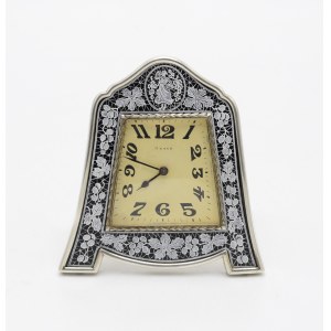 Art déco, desk watch, decorated with enamel
