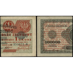 Poland, pass ticket - 1 penny, 28.04.1924