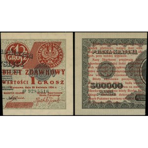 Poland, pass ticket - 1 penny, 28.04.1924