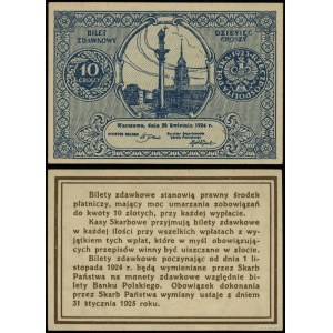 Poland, pass ticket - 10 groszy, 28.04.1924