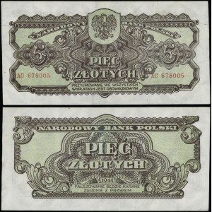 Polska, 5 złotych, 1944, OWYM, AC