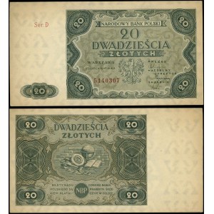Polska, 20 złotych, 15.07.1947, D