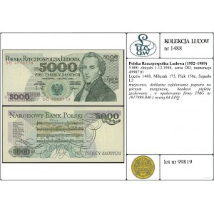 Polsko, 5.000 PLN, 1.12.1988, DD