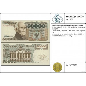 Polonia, 50.000 PLN, 1.12.1989, B