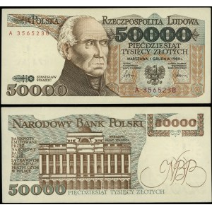 Poland, 50,000 zloty, 1.12.1989, A