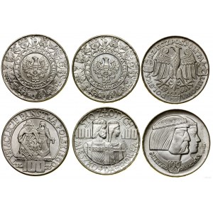 Poland, set of 3 x 100 gold, 1966, Warsaw