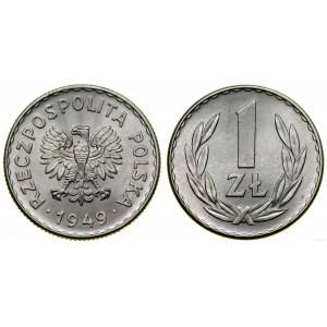 Poľsko, 1 zlotý, 1949, Varšava