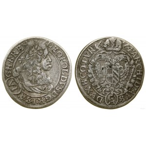 Austria, 6 krajcars, 1664, Vienna