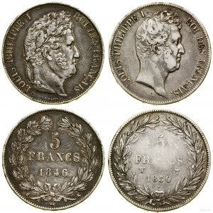 France, set of 2 x 5 francs