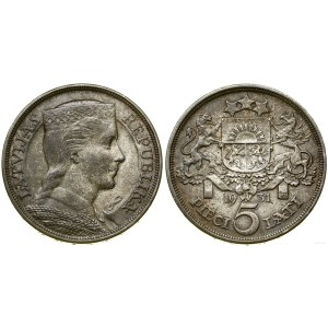 Latvia, 5 lats, 1929, London