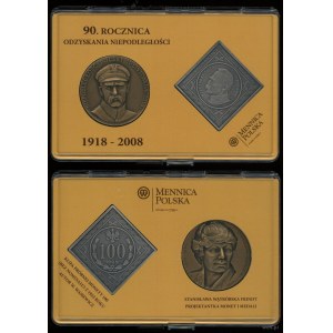Poland, 90th anniversary of regaining independence - set of 2 medals, Warsaw