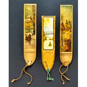 WARSZAWA. Zestaw 3 zakładek do książek [przed 1939?]