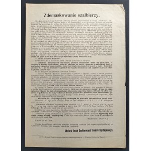 TETMAJER Włodzimierz Przerwa. Zdemaskowanie szalbierzy. Nie długo cieszyli się pp. Karabasz i Rakoczy plonami przywiezionych z Europy informacyi. Kraków [1914]