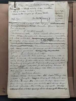 [Próchnik Adam Feliks] Manuscript - Obrona Lwowa [new version of the 1918 book - Obrona Lwowa od 1 do 22 listopada 1918] Warsaw [1938].