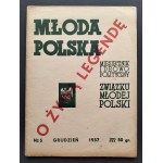 MŁODA POLSKA. Monthly ideological and political magazine of the Union of Young Poland. Set of issues 1-5. Warsaw [1937].