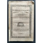 DZIEJE DOBROCZYNNOŚCI KRAJOWEY i ZAGRANICZNEY z wiadomościami ku wydoskonaleniu jej służącemi [...]. R.1823. N.1. styczeń. Wilno [1823]