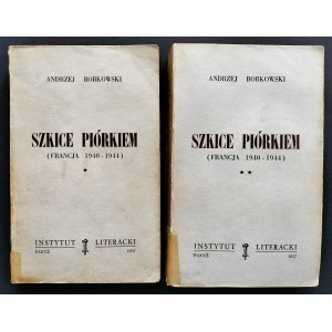 [Wyd.1] BOBKOWSKI Andrzej - Szkice piórkiem. Francja 1940-1944. Paryż [1957]