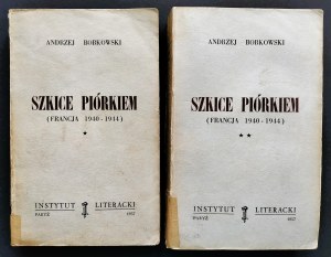[Issue 1] BOBKOWSKI Andrzej - Sketches in pen. France 1940-1944; Paris [1957].