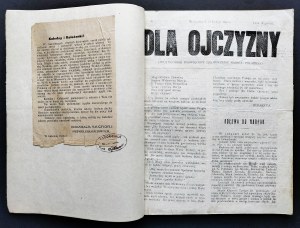 FOR THE DAD. A biweekly magazine dedicated to the unification of the Polish nation. No. 1 (February 29) - No. 19 (November 12). Warsaw [1916].