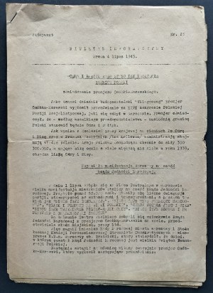 Polish News & Bulletin. Set of 7 issues. Budapest [1939-1943].