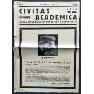 [Piłsudski] CIVITAS ACADEMICA. Nr 3. Czerwiec. Kraków [1935]