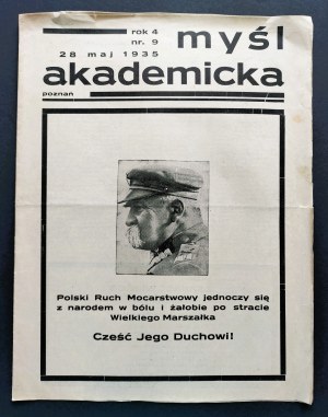 [Pilsudski] ACADEMIC WASH. No. 9. 28 May. Poznan [1935].
